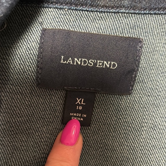 LANDS END Women’s Jean Jacket, Excellent Condition. Size XL - Picture 3 of 3